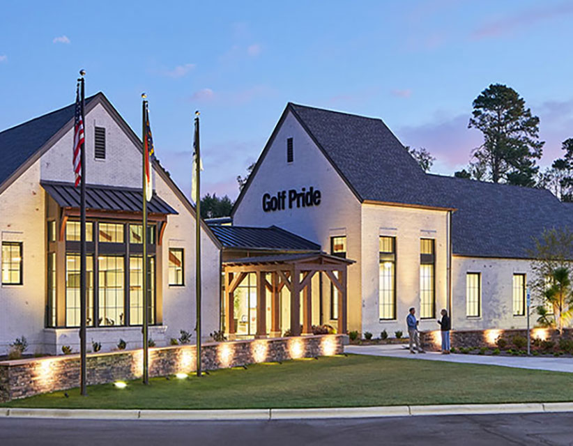 Golf Pride's Global Innovation Center at night